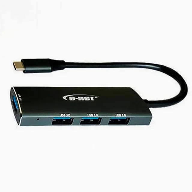 هاب 4 پورت Type-Cبدنه فلزی USB 3.0 دی نت D-NET DT-430
